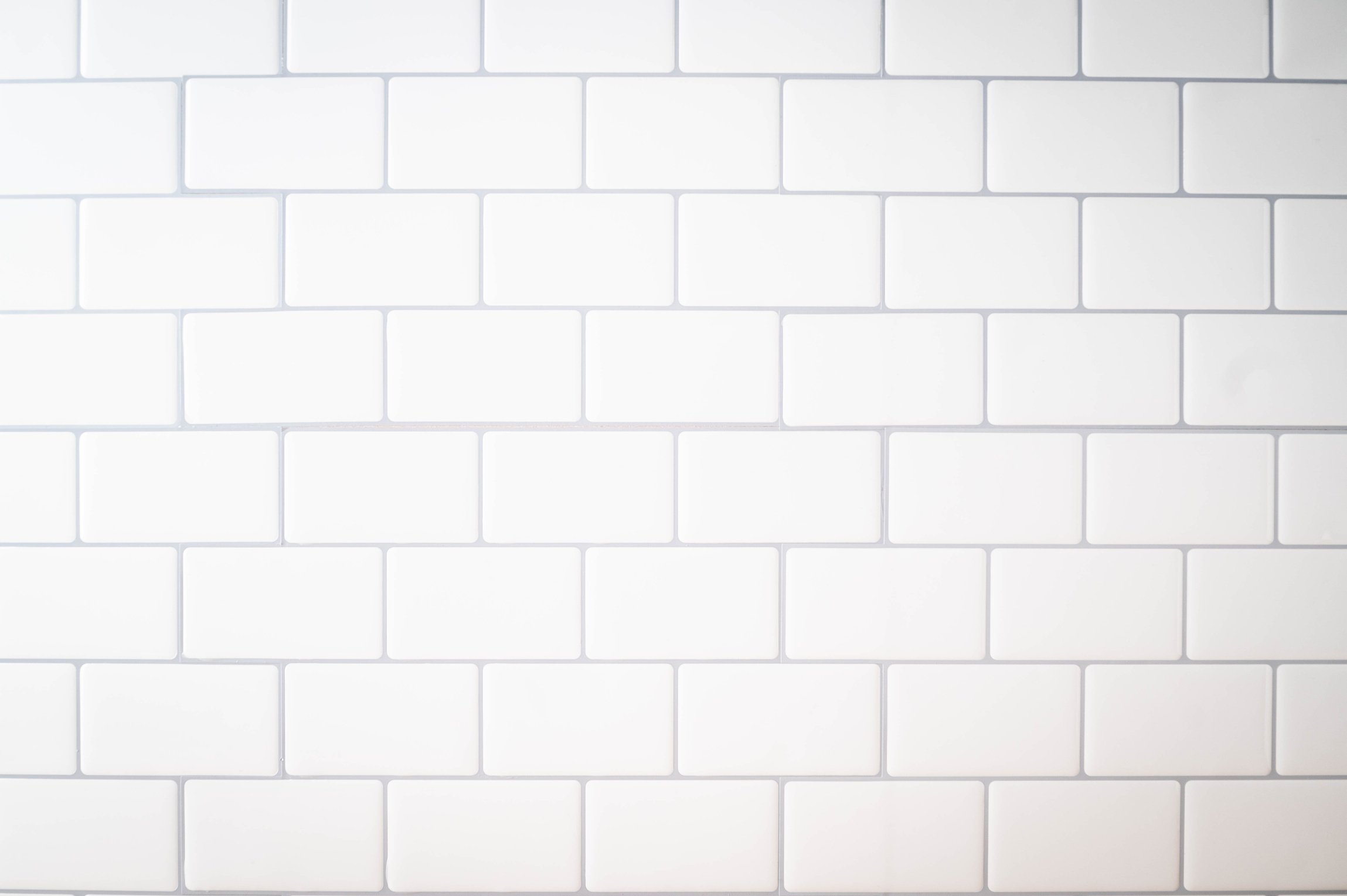 white subway tile kitchen wall for background image